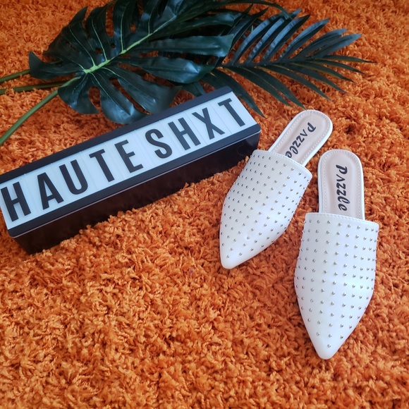 *SALE* NWOT Pazzle Studded Mules - Picture 2 of 5